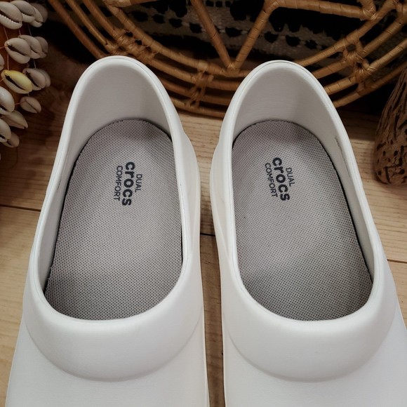 Crocs Neria Pro II Clog Work Slip On SR Shoes 205384 White Nursing Women’s Sz 10 - Picture 8 of 12
